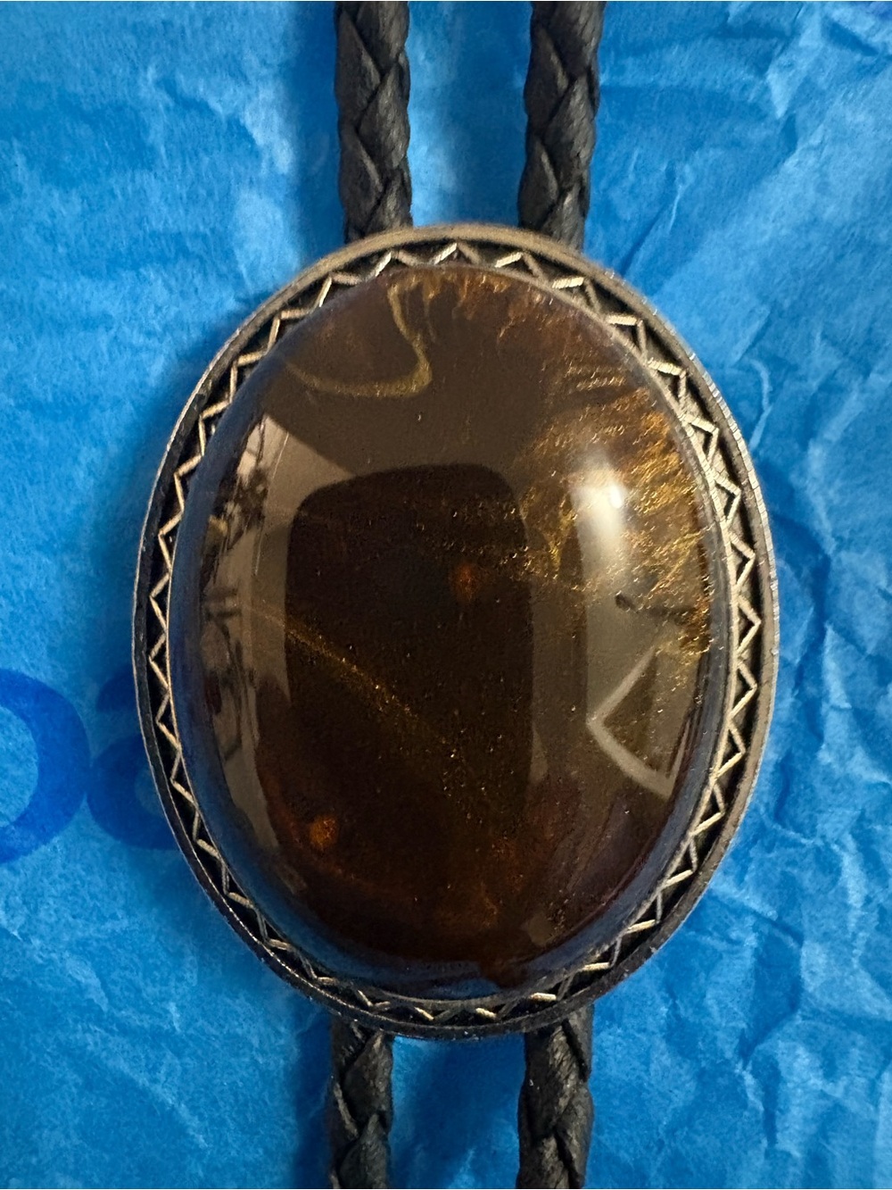 Classic Brown Stone Bolo Tie
